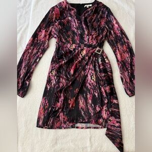 Macys - Multicolored Wrap V Neck Cocktail And Party Dress